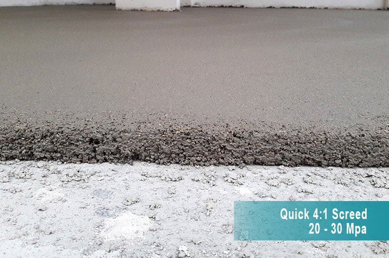 Screed being levelled over a concrete floor slab