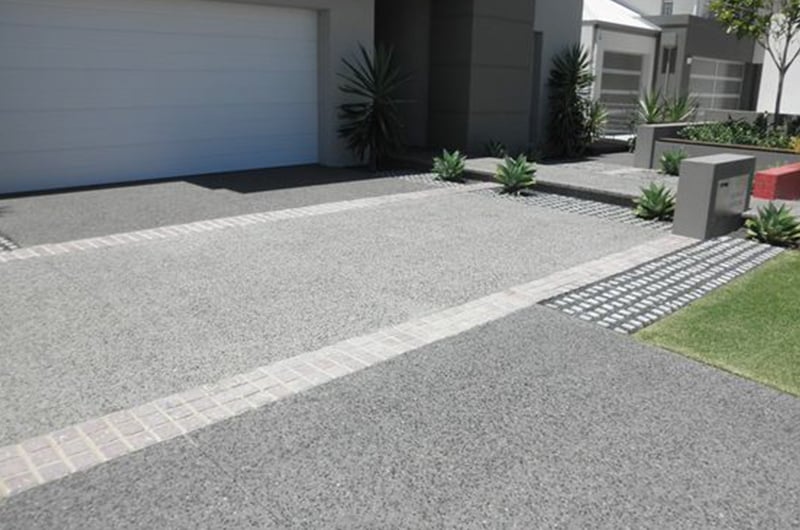 exposed aggregate drive way